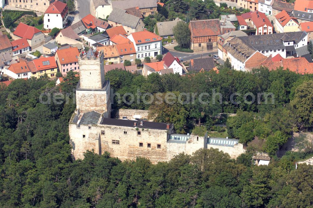 Eckartsberga Eckartsberga Eckartsberga Eckartsberga from above - Strasse der Romanik: Die Eckartsburg liegt auf einem Bergrücken oberhalb der Kleinstadt Eckartsberga im Burgenlandkreis, am Südrand der Finnelandschaft im Naturpark Saale-Unstrut-Triasland, nahe der Landesgrenze Sachsen-Anhalts zu Thüringen. Homepage: