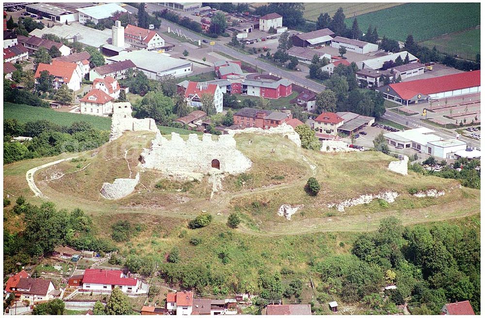 Aerial photograph Bopfingen - 25.07.2004 Blick auf die Burgruine Flochberg in Bopfingen Kontakt: Förderverein Burgruine Flochberg e.V. Meyer Klaus 1.Vorsitzender fon: 07362-3651 email: meyer.klaus@ritter-der-flochberg.de