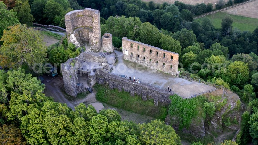 Aerial image Altwindeck - Castle ruins in Windeck in the state North Rhine-Westphalia, Germany