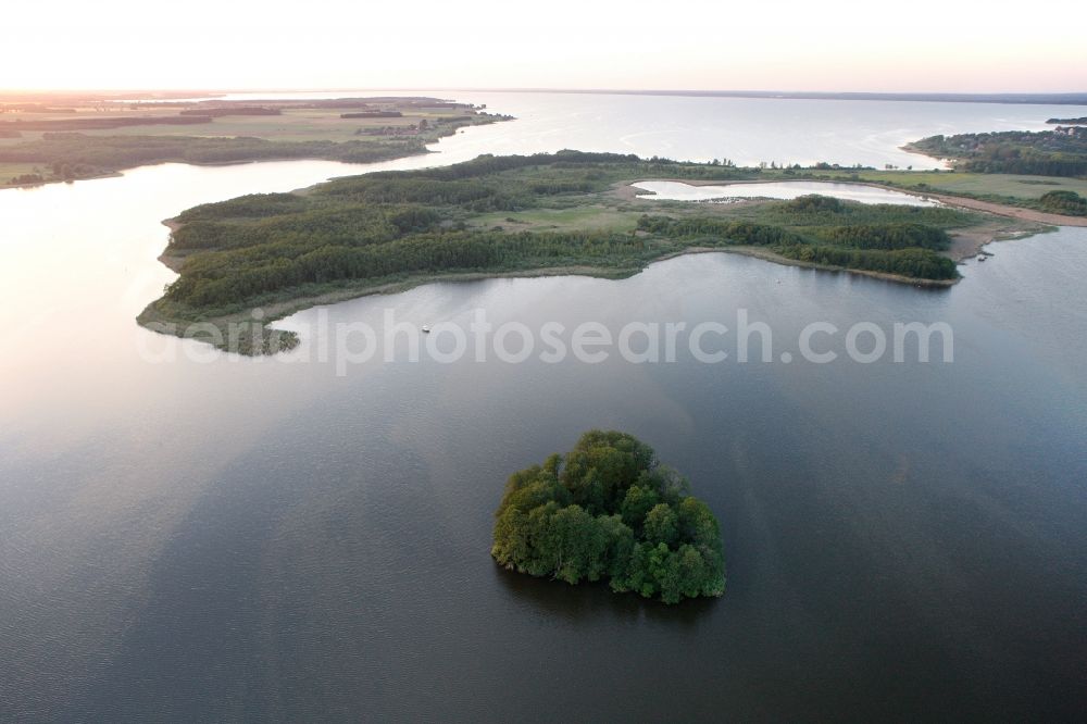 Vipperow from above - Heart shaped island in the lake Kleine Mueritz at Vipperow in Mecklenburg-Vorpommern