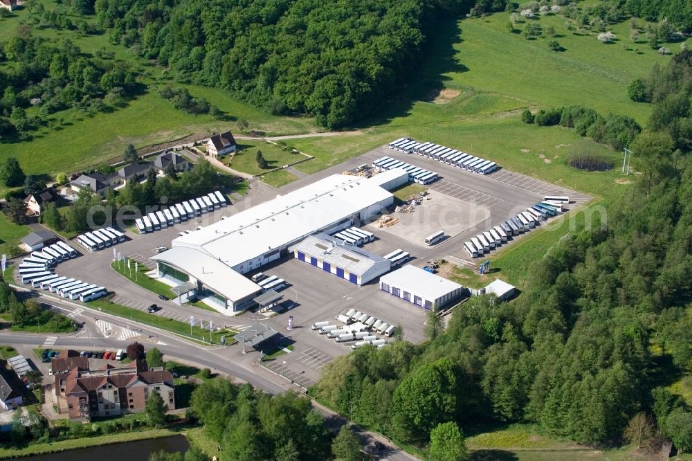 Aerial image Ingwiller - Depot of the Wolfgang Gerbere Transport Company Dietrich in Ingwiller in Grand Est, France