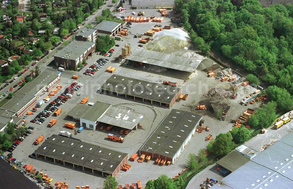 Berlin-Reinickendorf from above - BVG-Depot in der Roedernallee in Reinickendorf