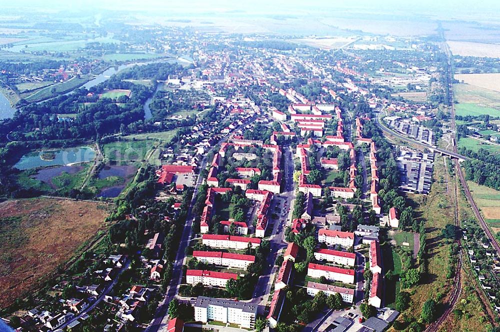 Aerial image Calbe / Sachsen-Anhalt - Calbe / Sachsen-Anhalt Stadtansicht von Calbe an der Saale in Sachsen-Anhalt