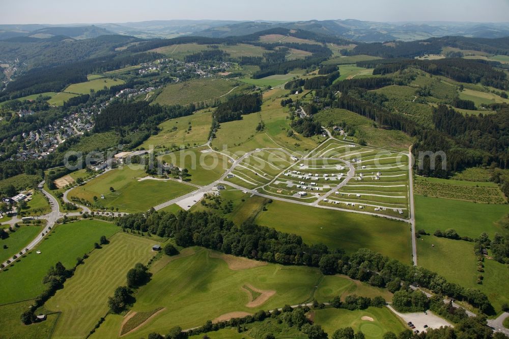 Aerial photograph Brilon - View of the Camping and Ferienpark Brilon in the state North Rhine-Westphalia