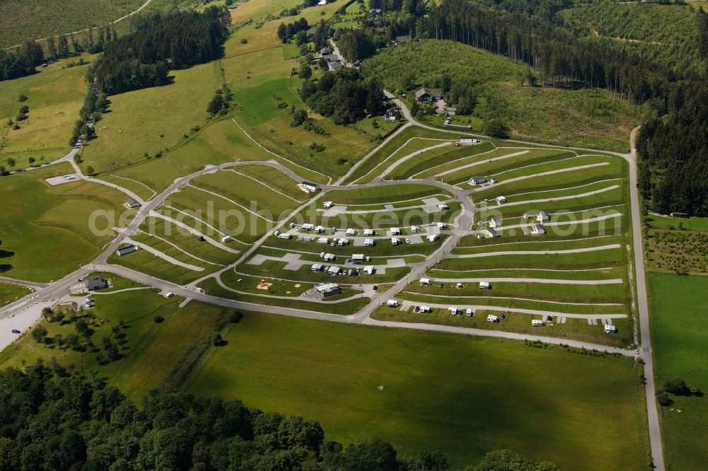 Brilon from above - View of the Camping and Ferienpark Brilon in the state North Rhine-Westphalia