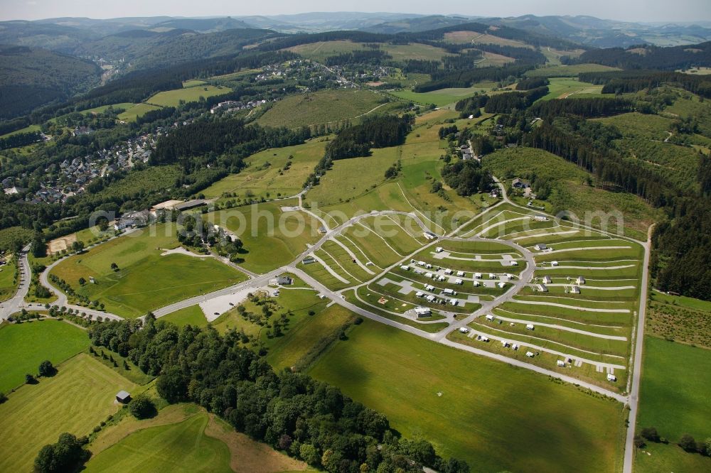 Brilon from the bird's eye view: View of the Camping and Ferienpark Brilon in the state North Rhine-Westphalia