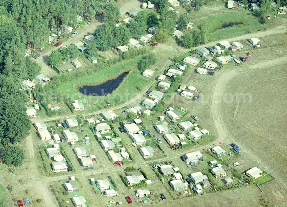 Alt Schadow / Brandenburg from the bird's eye view: Campingplatz Alt Schadow in Brandenburg.