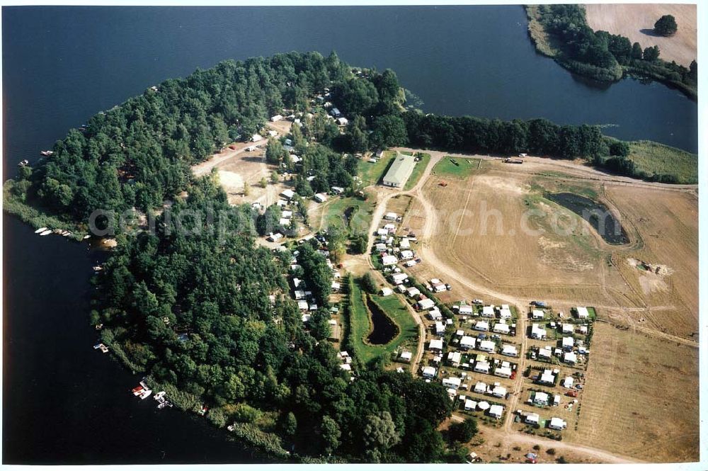 Aerial image Alt Schadow / Brandenburg - Campingplatz Alt Schadow in Brandenburg.