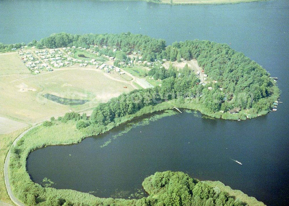 Aerial photograph Alt Schadow / Brandenburg - Campingplatz Alt Schadow in Brandenburg.