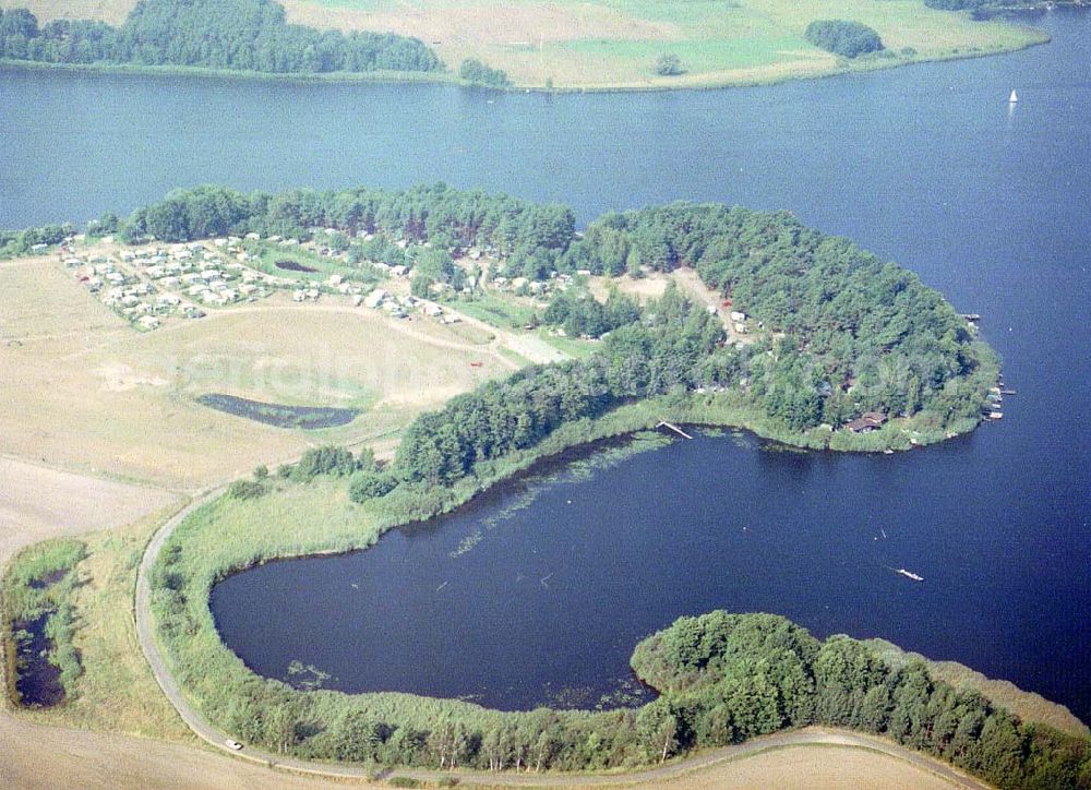 Alt Schadow / Brandenburg from the bird's eye view: Campingplatz Alt Schadow in Brandenburg.