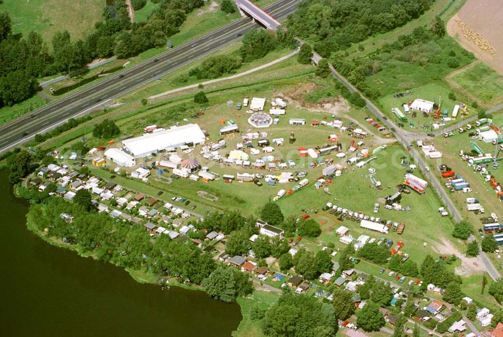 Aerial image Radeburg - Campingplatz an der Autobahn bei Radeburg.