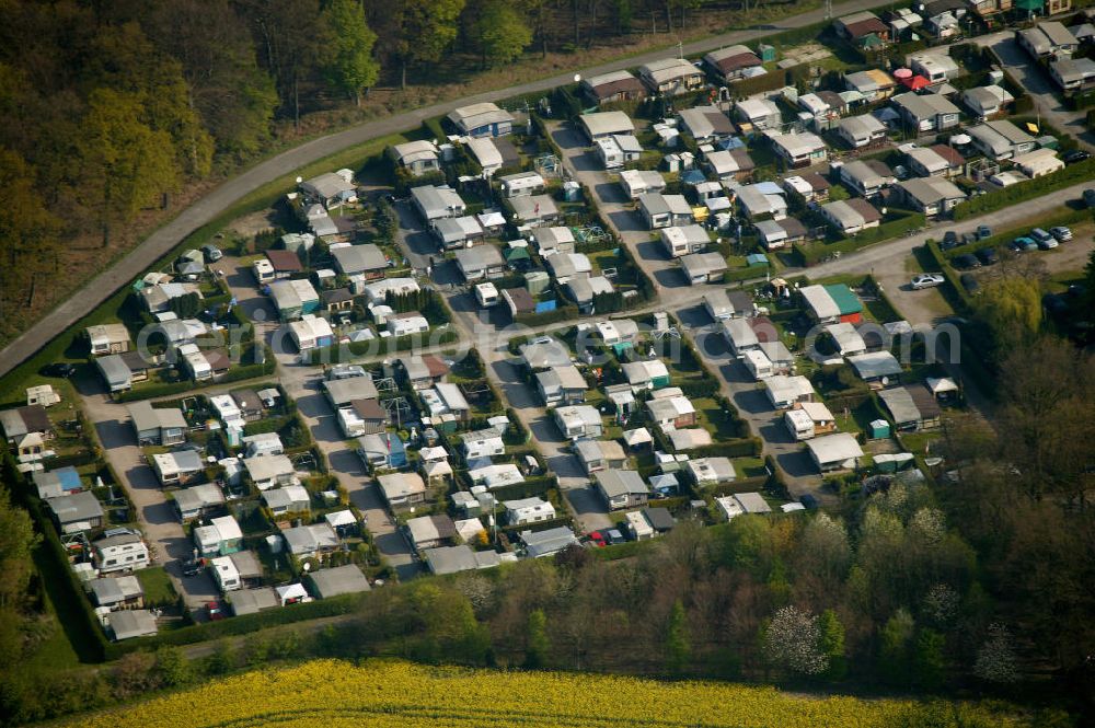 Castrop-Rauxel from the bird's eye view: Blick auf den Campingplatz in Henrichenburg.