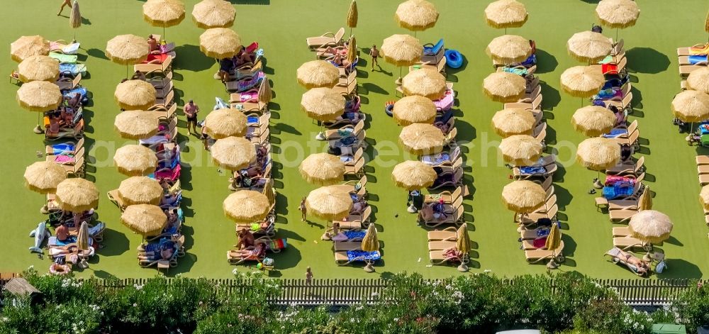 Aerial image Fossalta - Camping with caravans and tents in Veneto, Italy