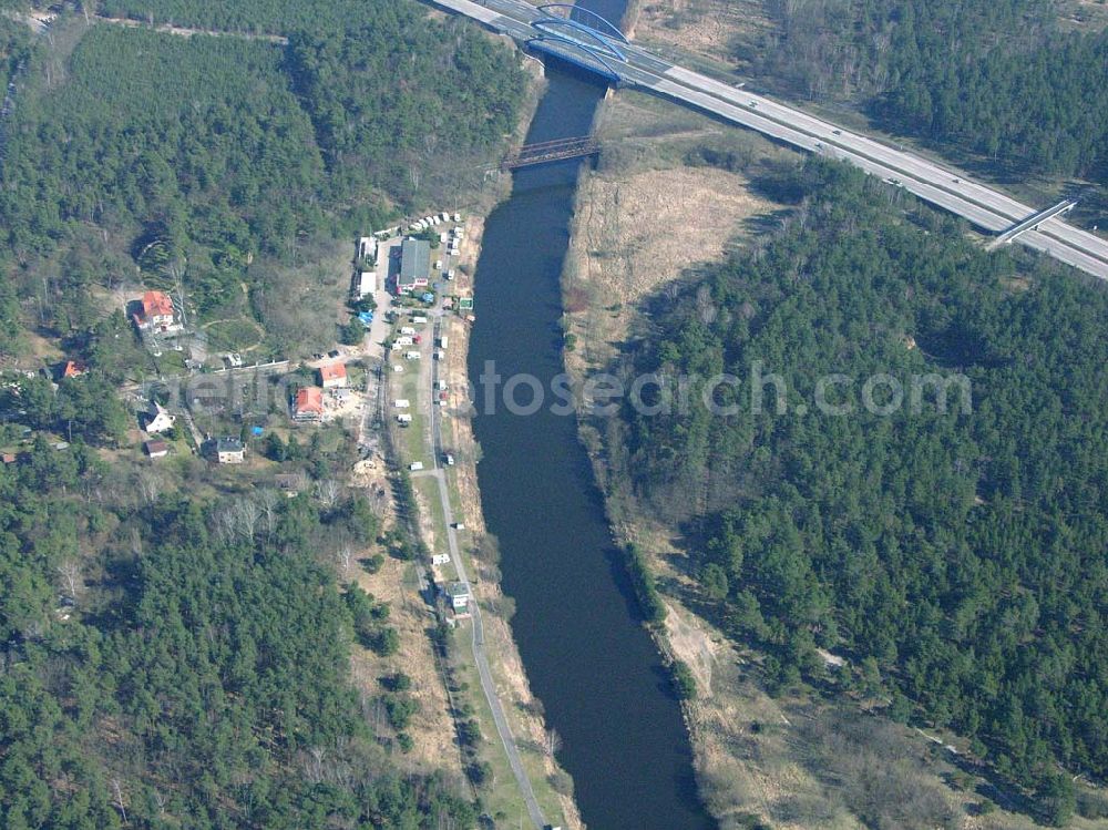 Aerial image Albrechts-Teerofen - Campingplatz am Teltowkanal, Albrechts-Teerofen