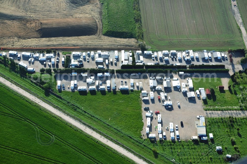 Aerial photograph Saint-Cyr-l'Ecole - Camping with caravans in Saint-Cyr-l'Ecole in Ile-de-France, France