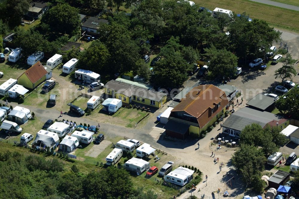 Aerial photograph Dierhagen - Camping with caravans and tents in Dierhagen in the state Mecklenburg - Western Pomerania