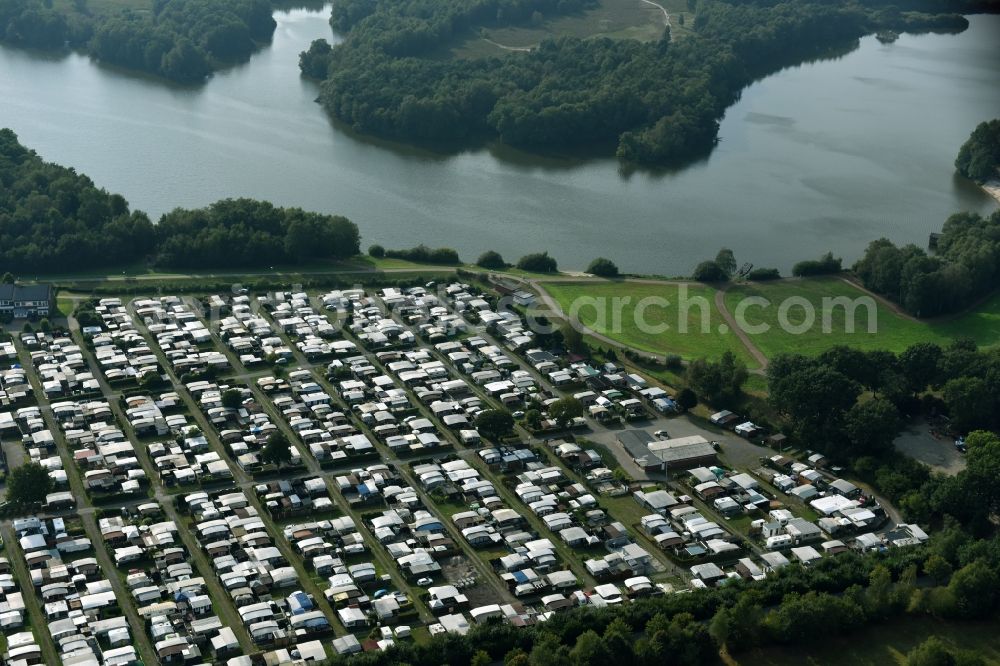 Aerial photograph Friesoythe - Camping with caravans and tents in Friesoythe in the state Lower Saxony