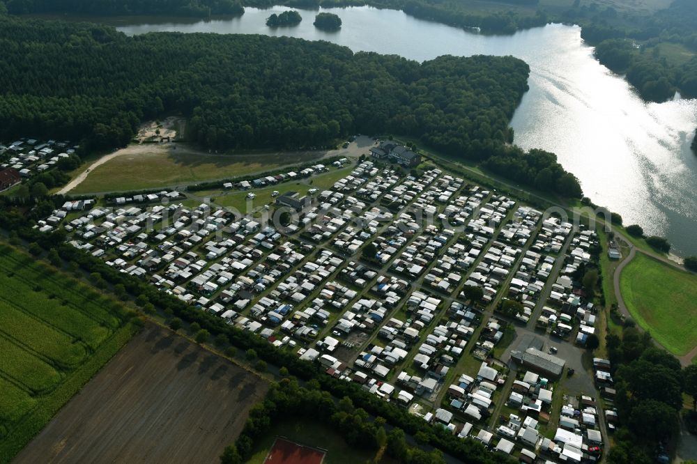 Friesoythe from above - Camping with caravans and tents in Friesoythe in the state Lower Saxony