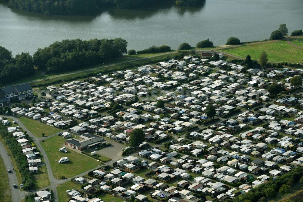 Aerial image Garrel - Camping with caravans and tents in Garrel in the state Lower Saxony