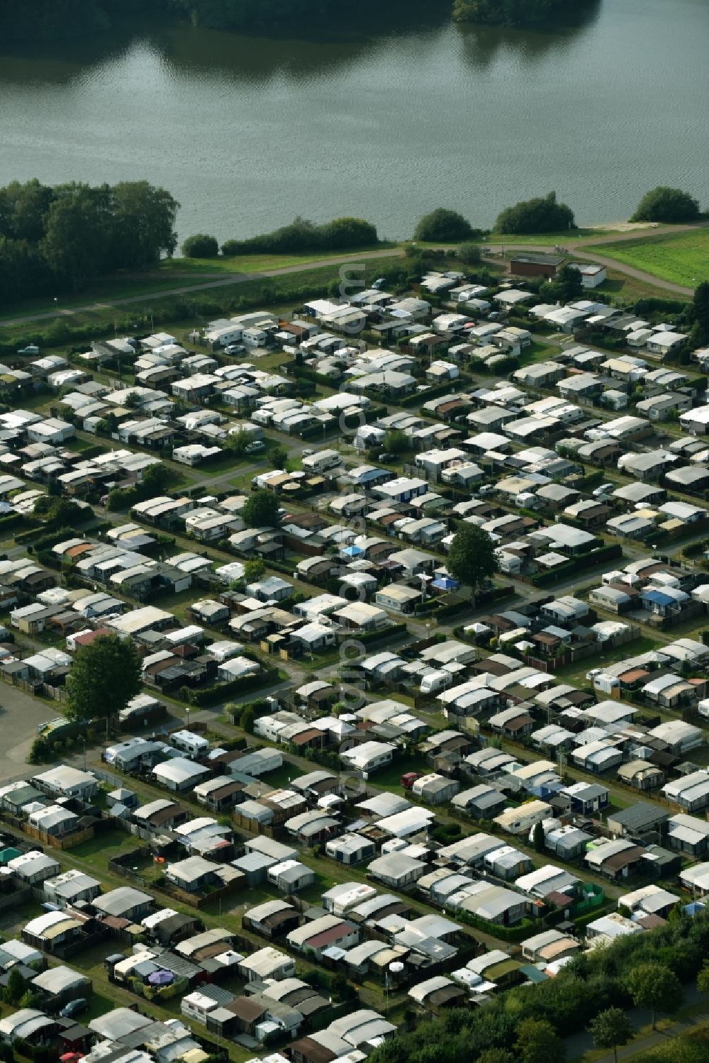 Aerial photograph Garrel - Camping with caravans and tents in Garrel in the state Lower Saxony