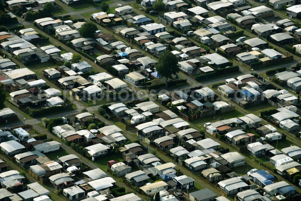 Garrel from above - Camping with caravans and tents in Garrel in the state Lower Saxony