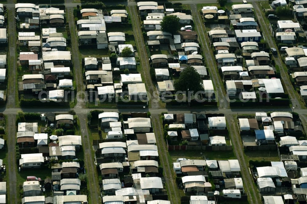 Garrel from the bird's eye view: Camping with caravans and tents in Garrel in the state Lower Saxony