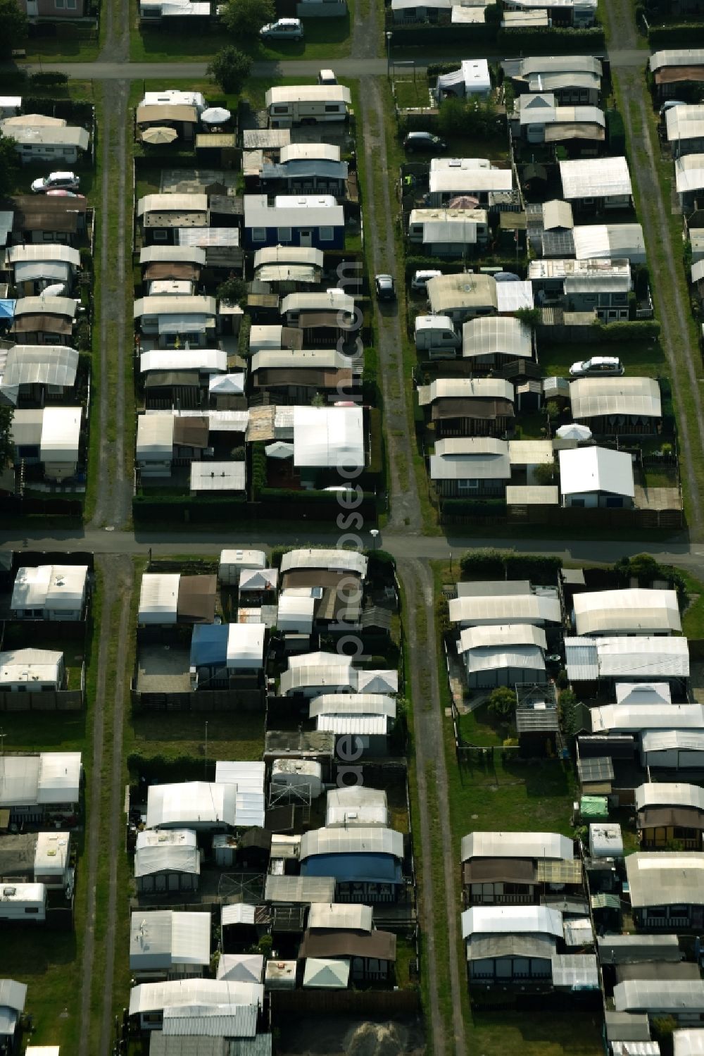 Aerial image Garrel - Camping with caravans and tents in Garrel in the state Lower Saxony