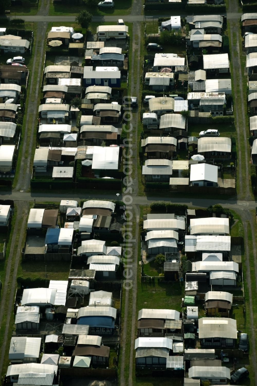 Aerial photograph Garrel - Camping with caravans and tents in Garrel in the state Lower Saxony