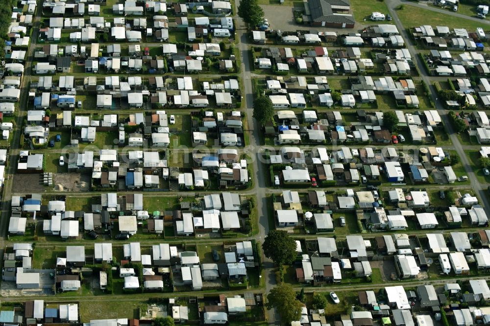 Garrel from above - Camping with caravans and tents in Garrel in the state Lower Saxony