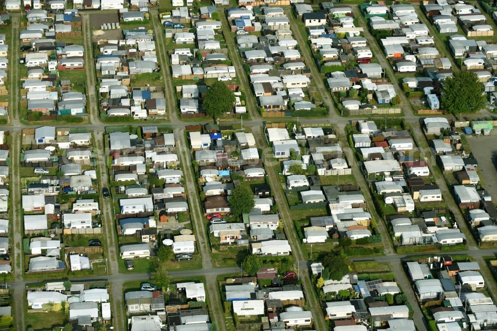 Aerial image Garrel - Camping with caravans and tents in Garrel in the state Lower Saxony