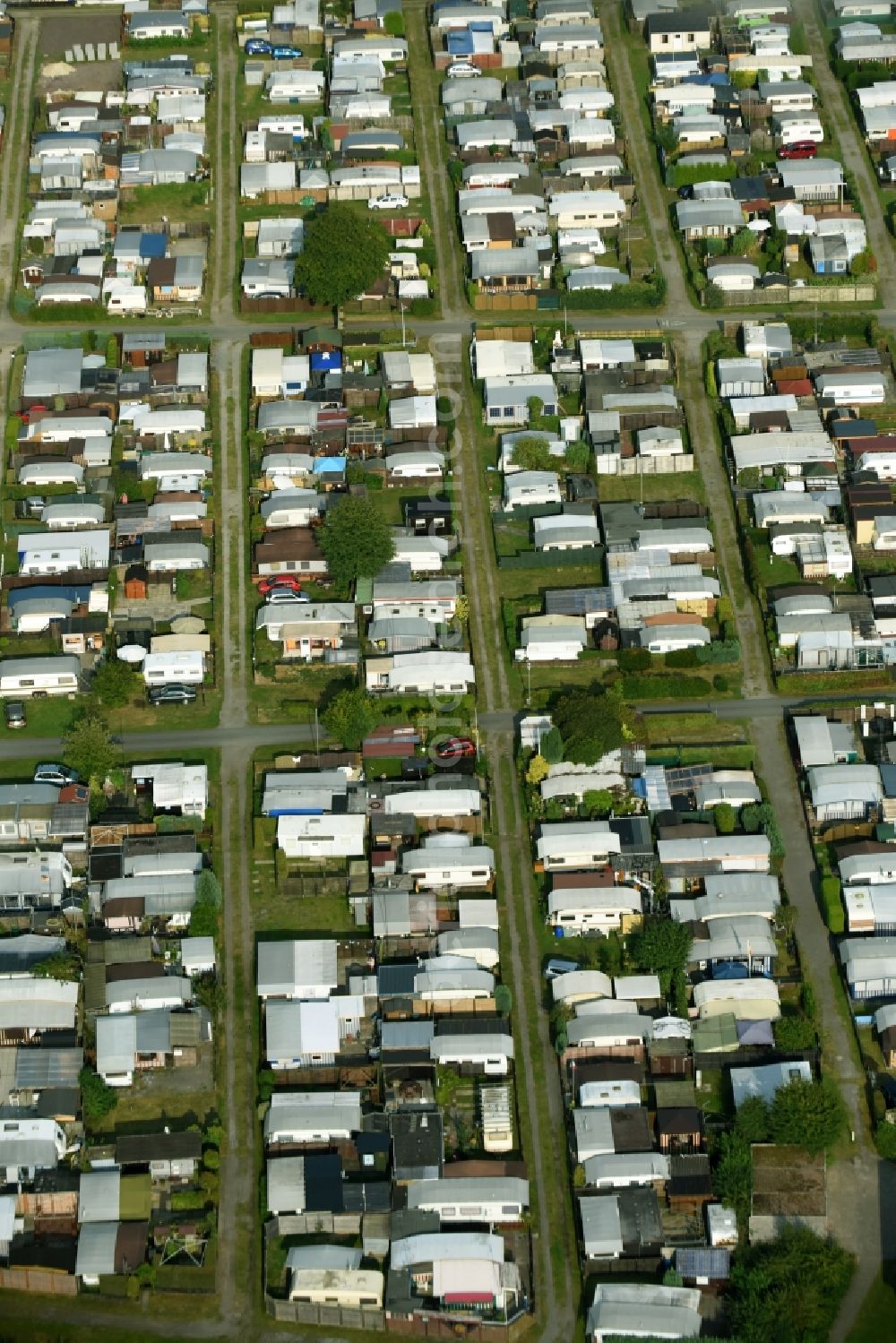 Aerial photograph Garrel - Camping with caravans and tents in Garrel in the state Lower Saxony