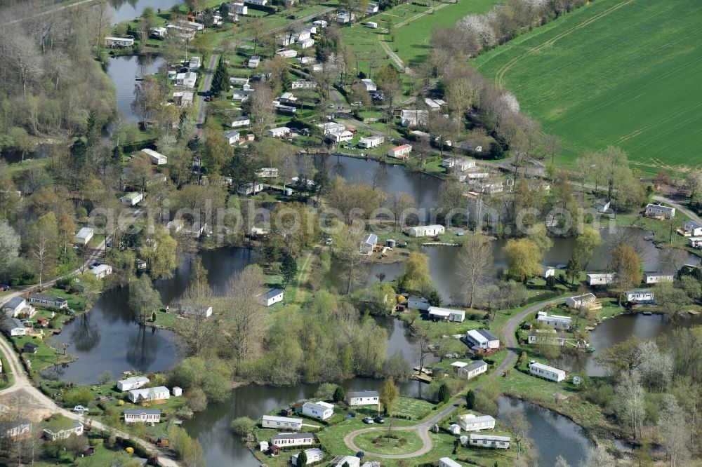 Le Hamel from above - Camping with caravans and tents in Le Hamel in Nord-Pas-de-Calais Picardy, France