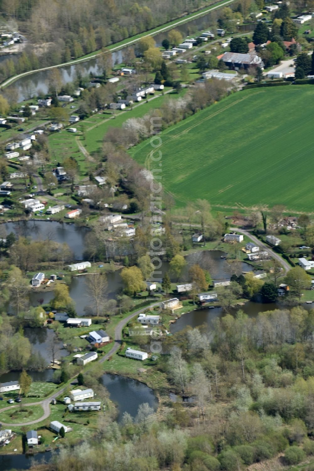 Aerial photograph Le Hamel - Camping with caravans and tents in Le Hamel in Nord-Pas-de-Calais Picardy, France