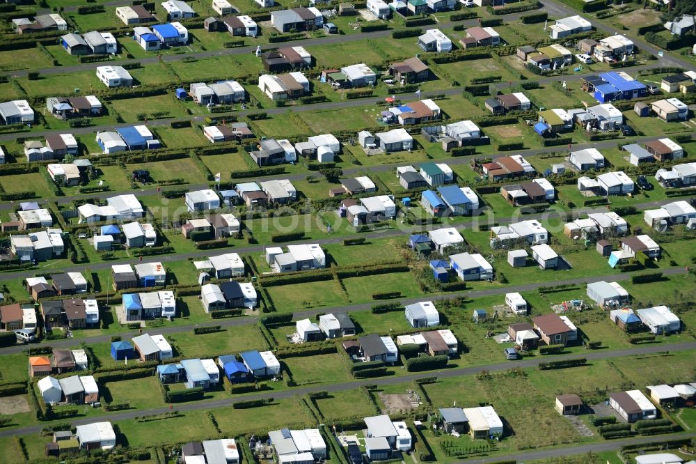 Hörstel from above - Camping with caravans and tents in Hoerstel in the state North Rhine-Westphalia