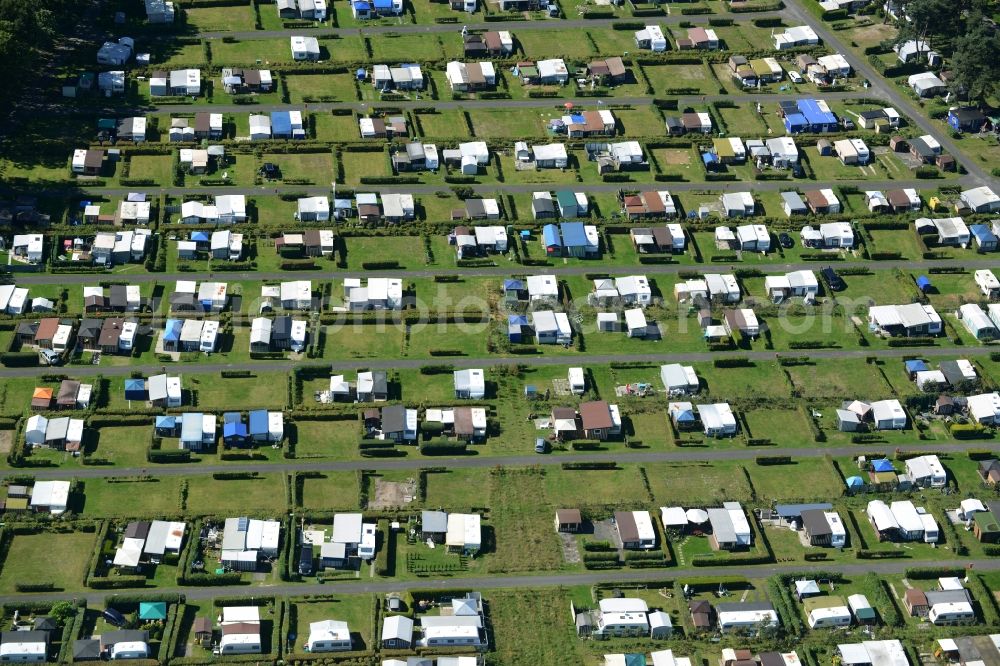 Hörstel from above - Camping with caravans and tents in Hoerstel in the state North Rhine-Westphalia