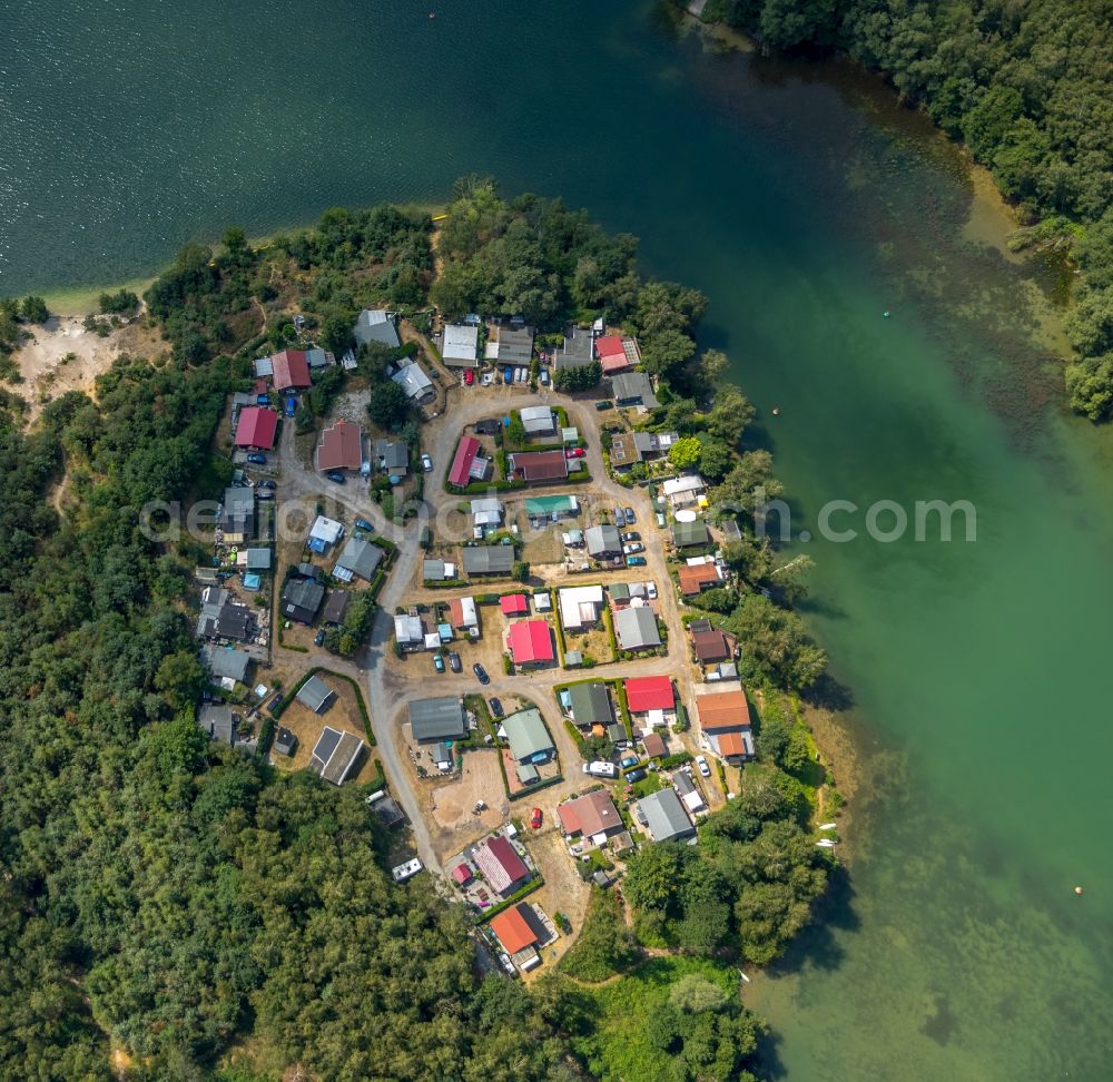 Haltern am See from the bird's eye view: Camping with caravans and tents in the district Flaesheim in Haltern am See in the state North Rhine-Westphalia, Germany