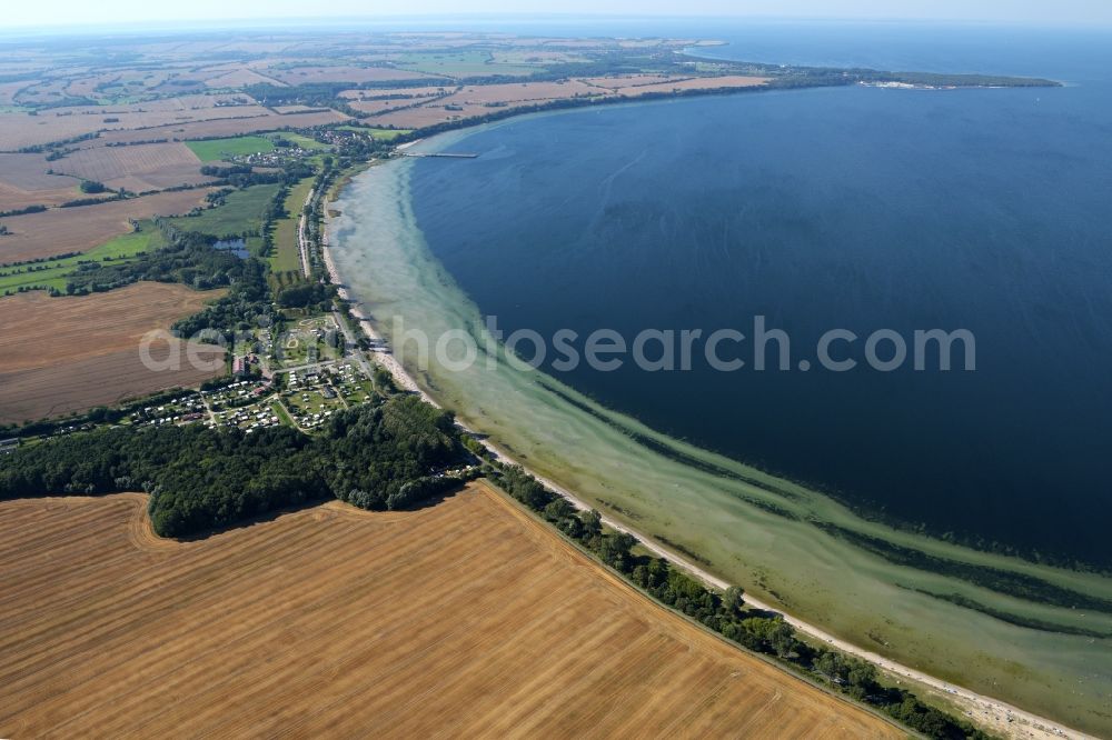 Aerial photograph Hohenkirchen - Camping with caravans and tents in the district Gramkow in Hohenkirchen in the state Mecklenburg - Western Pomerania