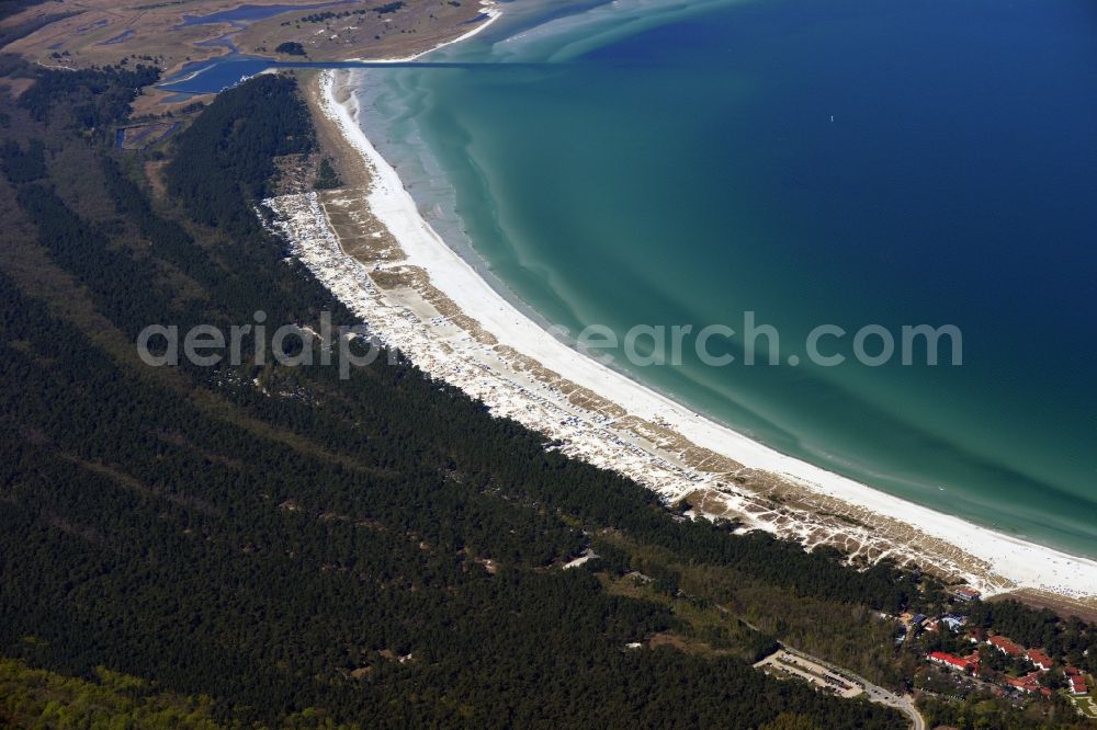 Prerow from above - Camping with caravans and tents in the district Wieck a. Darss in Prerow in the state Mecklenburg - Western Pomerania