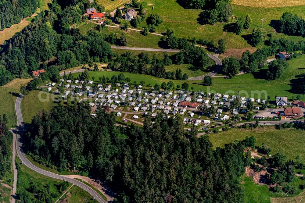 Aerial photograph Sankt Peter - Camping with caravans and tents in Sankt Peter in the state Baden-Wurttemberg, Germany