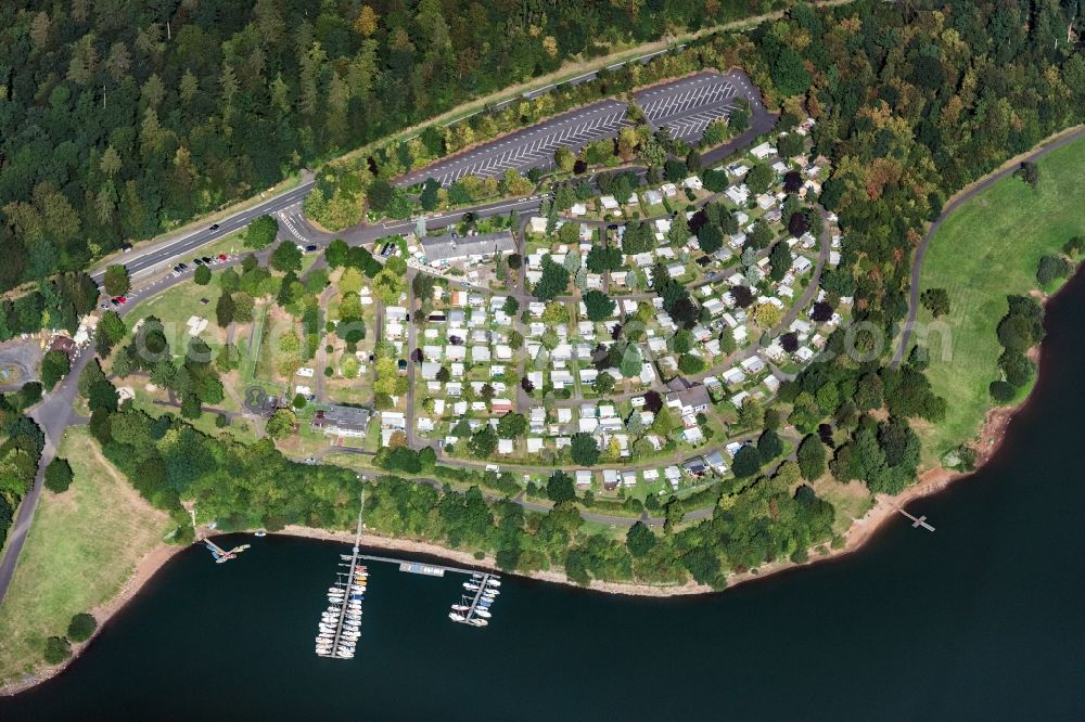 Aerial image Schotten - Bungalows and camping caravans in Schotten in the state Hesse