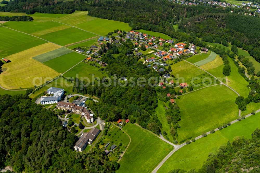 Aerial photograph Vöhl - Camping with caravans and tents in the district Asel Sued in Voehl in the state Hesse, Germany