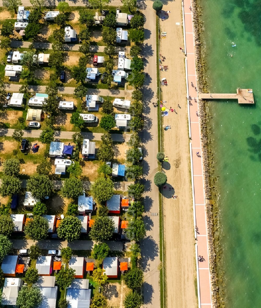 Aerial photograph Mattarana - Camping with caravans and tents in Veneto, Italy