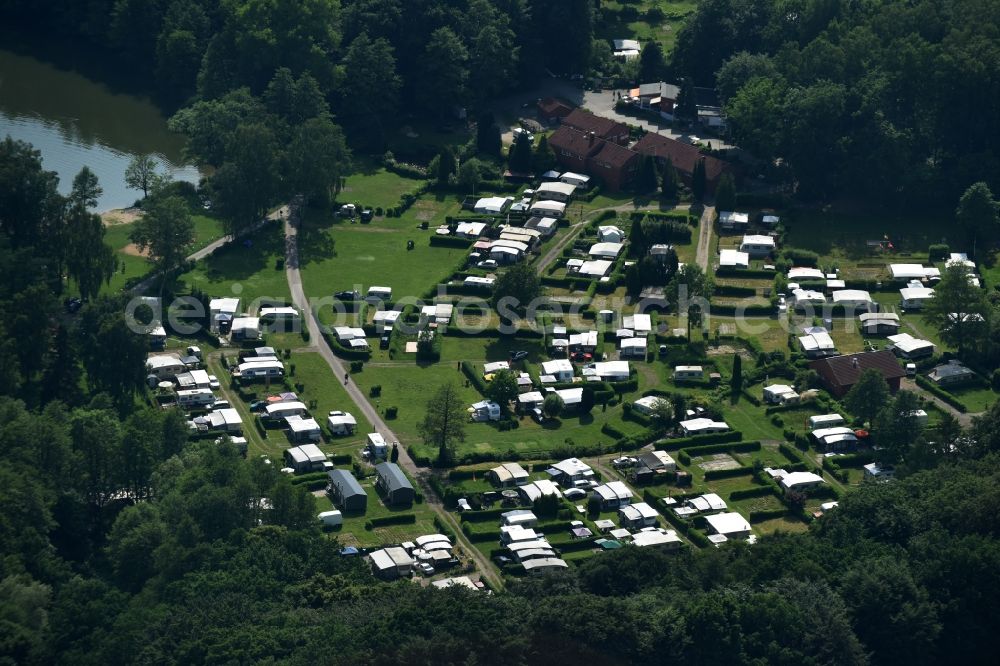 Wittenborn from the bird's eye view: Camping with caravans and tents in Wittenborn in the state Schleswig-Holstein