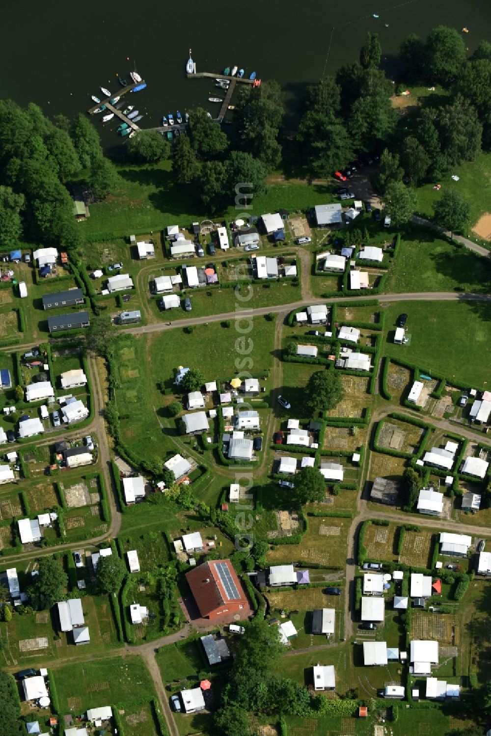 Aerial photograph Wittenborn - Camping with caravans and tents in Wittenborn in the state Schleswig-Holstein