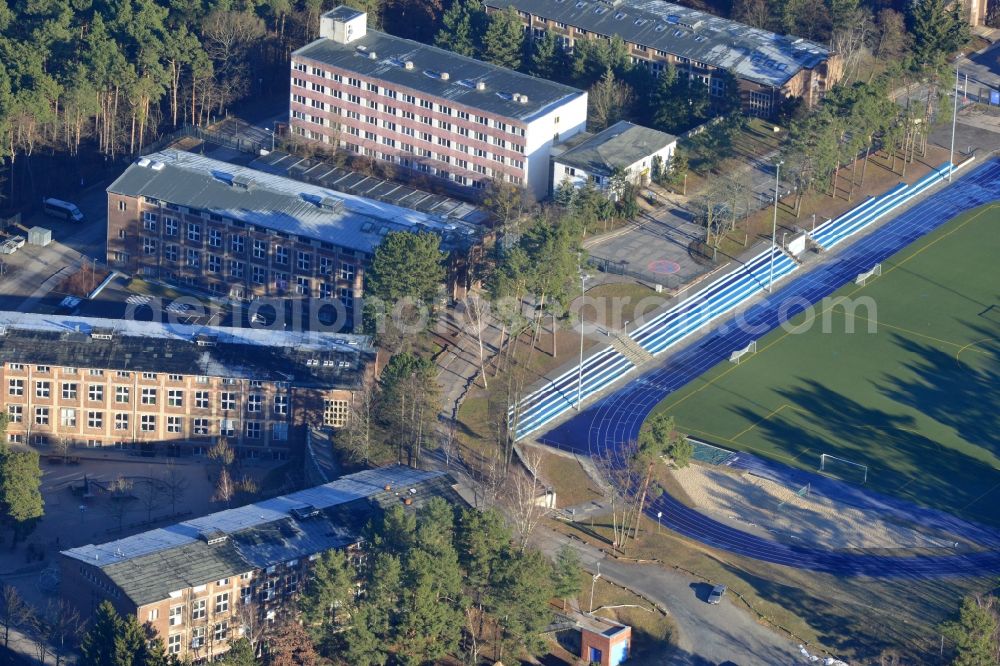 Aerial photograph Kleinmachnow - Campus BBIS Berlin Brandenburg International School GmbH Kleinmachnow in Brandenburg. http://