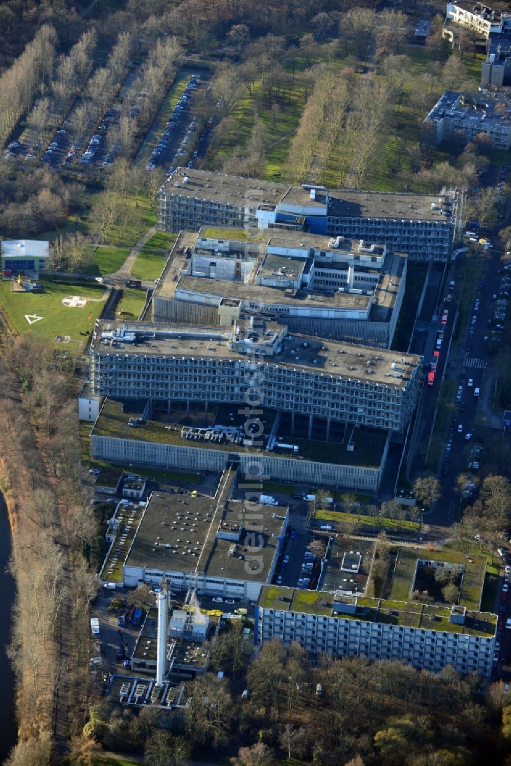 Berlin from above - View of campus Benjamin Franklin - CBF in Berlin