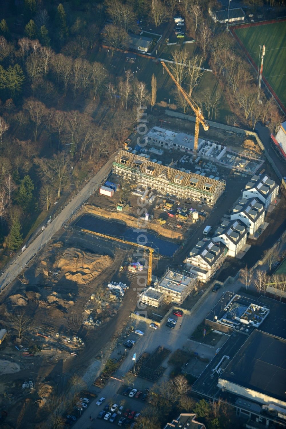 Berlin from above - View of campus Benjamin Franklin - CBF in Berlin