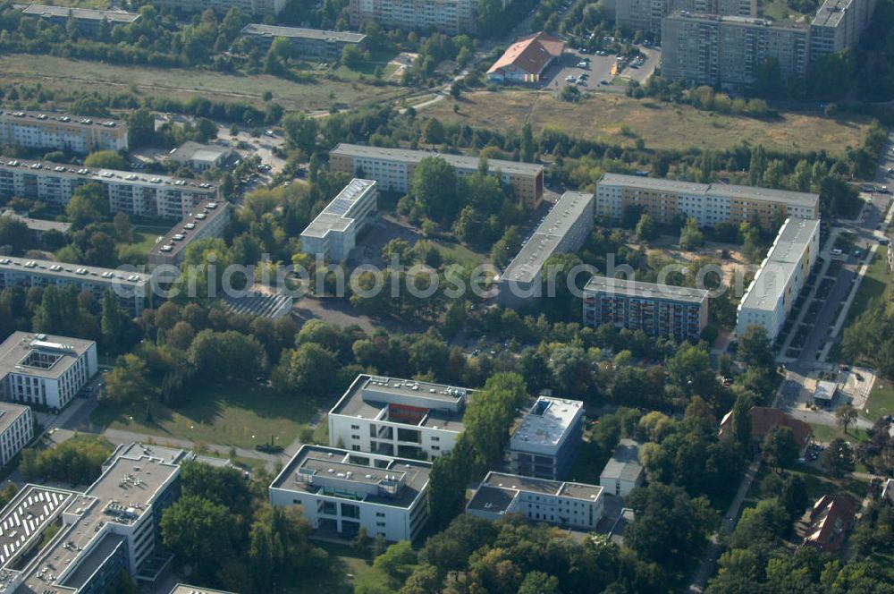 Aerial image Berlin - Blick auf Blick auf den Wissenschafts-, Gesundheits- und Biotechnologiepark des Campus Berlin-Buch.