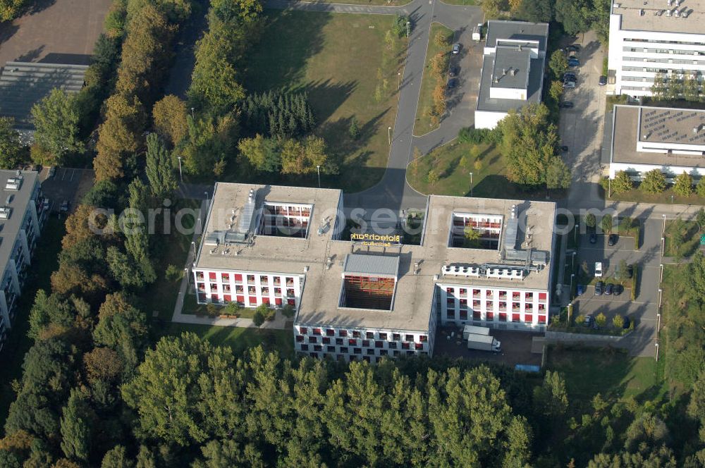 Aerial photograph Berlin - Blick auf Blick auf den Wissenschafts-, Gesundheits- und Biotechnologiepark des Campus Berlin-Buch.