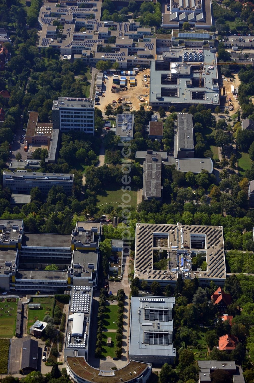 Berlin OT Dahlem from above - View of the campus of the Free University of Berlin in the district of Dahlem